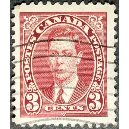 Stamp Canada SG359 1937 3c King George VI Used