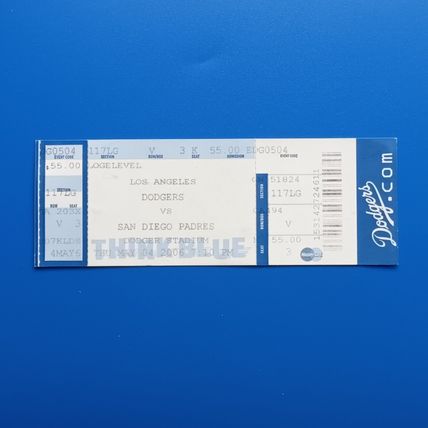 Los Angeles Dodgers v San Diego Padres 4/5/2006 MLB BASEBALL Ticket stub