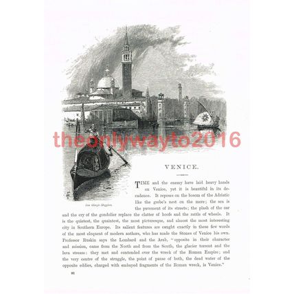 San Giorgio Maggiore, Venice, Italy, Book Illustration (Print), c1875