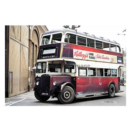 ptc7675 - Hants - Portsmouth CT Bus No.198 Reg.DRV 110 at North End - print 6x4