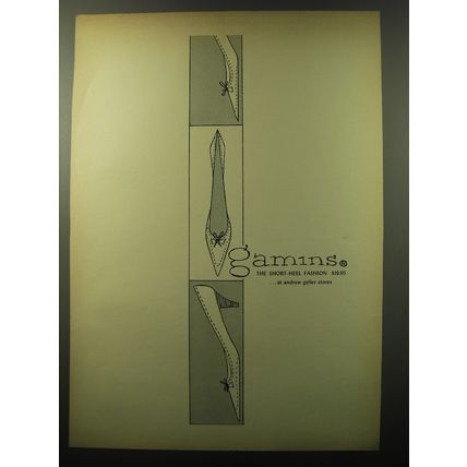 1960 Andrew Geller Gamins Shoes Advertisement - Gamins the Short-heel Fashion