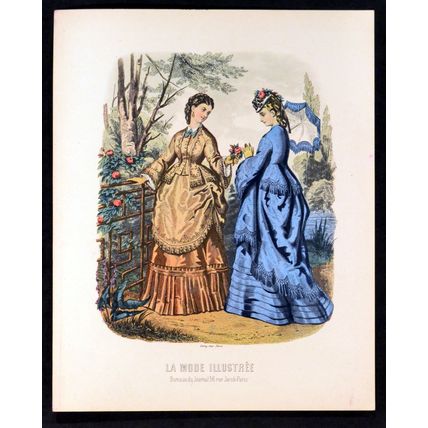 LA MODE ILLUSTREE - FASHION PLATE 1940s Sidney Z. Lucas ETCHING #9