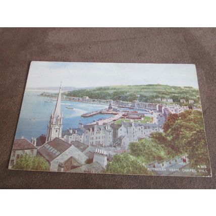 1940s Valentines Postcard - Rothesay from Chapel Hill - Artist A315
