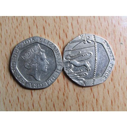 GB 2015 Elizebeth II Decimal 20p Coin