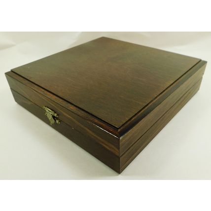 Bulgarian Ministry Of Interior Police Mirror Finish Enamel Medallion & Wood Box