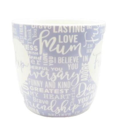 Frienship Mug & Coaster Set Grey & White 8.3 CM Microwave & Dishwasher Proof