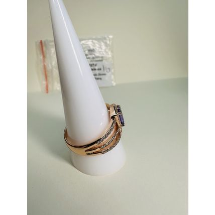 NIB Bomb Party Sz11 BP Ring RBP7574 Sparkling Embrace Violet CZ Rose Gold Pl