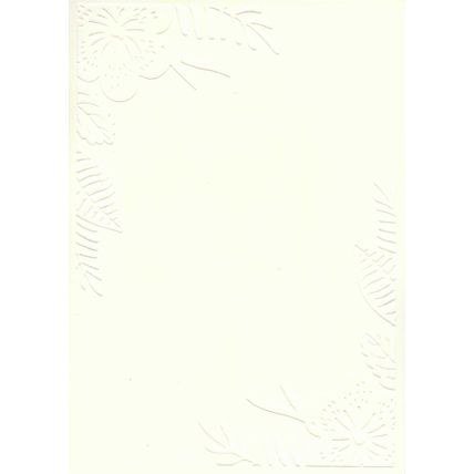 A6 Embossed Card. 10 Sheets. Floral. Cardmaking Scrapbooking Crafts