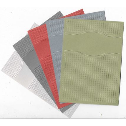 A6 Embossed Paper. 10 Sheets. Check. Cardmaking Scrapbooking Crafts