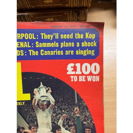 GOAL MAGAZINE #228 13 JAN 1973 UK FOOTBALL MAGAZINE - NORWICH TEAM POSTER (LL)
