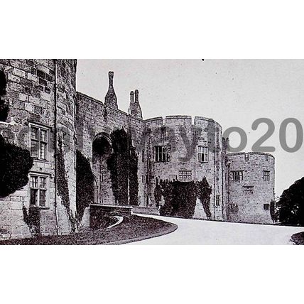 Chirk Castle, Oswestry, Wales, RP? Postcard