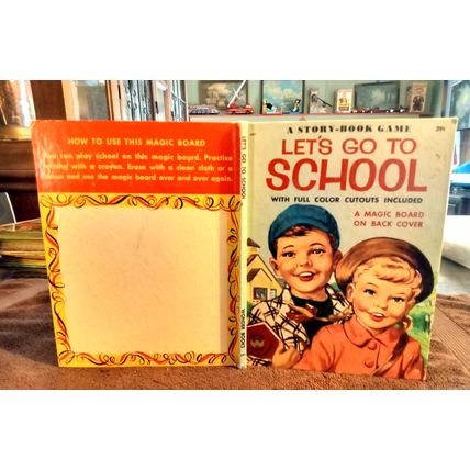 Wonder Book Let's Go To School By Annette Edwards 1954 Great Shape