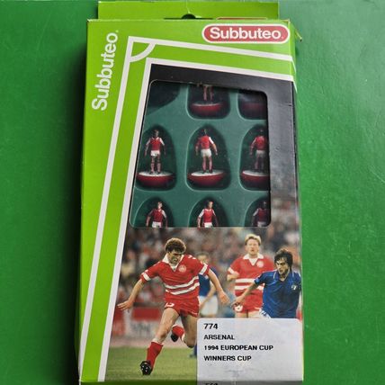Subbuteo lw team ref 774 ARSENAL COMPLETE SET IN CORRECT LABEL BOX EUROPE 1994
