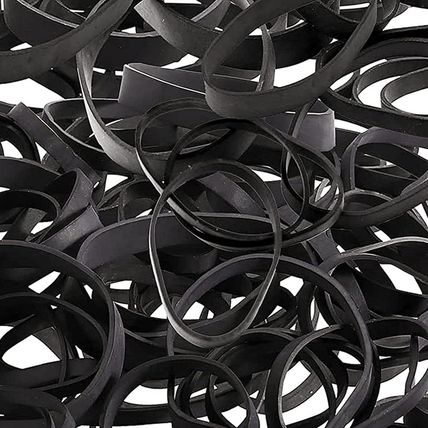 Tactical Rubber Bands Assorted Size (100 Pcs), Black Thick Heavy Duty Rubber