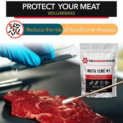 Insta Cure #1, 1 Lb Pink Curing Salt, Prague Powder, Quick Cure for Meat, Sausag