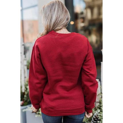 Christmas Santa Baby Print Pullover Sweatshirt