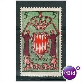 Monaco stamps 1954 - SG 490 - Grimaldi Arms 5f multi MH