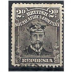 Rhodesia 1913 SG130 2d Black & Grey-Black Fine Used .. .