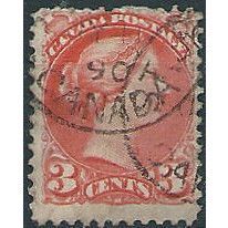 Canada 1876 SG83 3c Orange-Red (remainders) Fine Used ... .