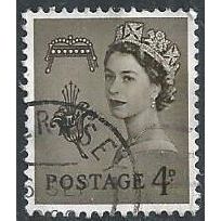 SG 10: 4d. olive-sepia Guernsey Regional Stamp: Queen Elizabeth II
