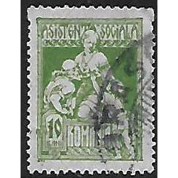 Zm Mi 9: 10 b. pale green Postal Tax Stamp: 'Charity', white paper, comb p. 13½
