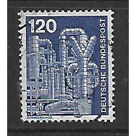 GERMANY 1975 120pf BLUE CHEMICAL PLANT SG 1749 M / MINT