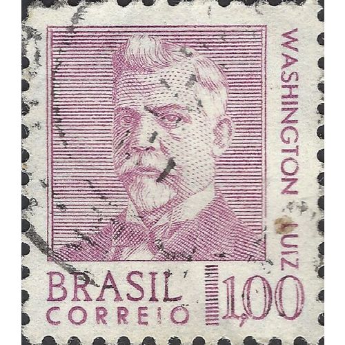 BRAZIL, Washington Luiz Pereira de Souza, violet 1968, 1cr