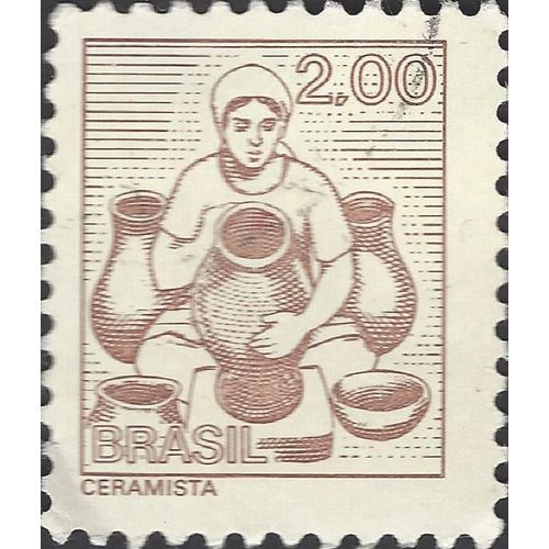 BRAZIL, Potter, brown 1977, 2cr