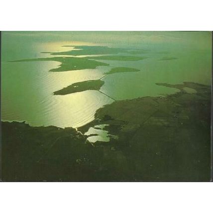 Lamb Holm, Burray etc, Orkney - Churchill Barriers from air - postcard c.1970s
