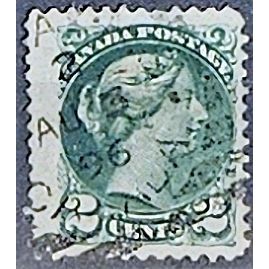 Canada 1876 SG77 2c Deep Green Fine Used ..