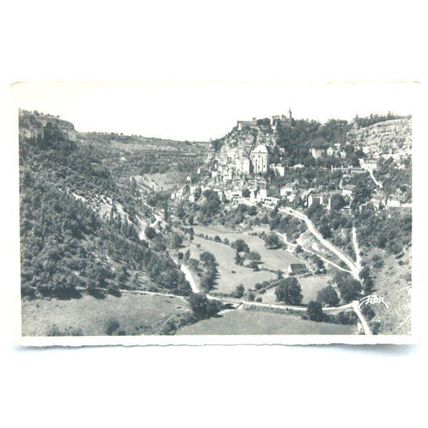 1952 Postcard Rocamadour, France - Panorama