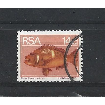 SouthAfrica.SG357 14c Roman Seabream.Fine Used.Sep25l
