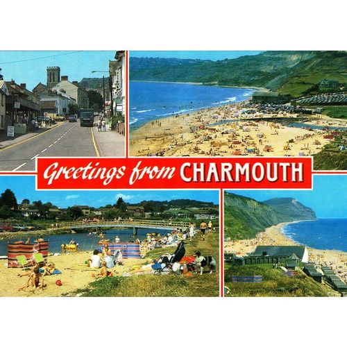 Colour Postcard - Views of Charmouth, Dorset