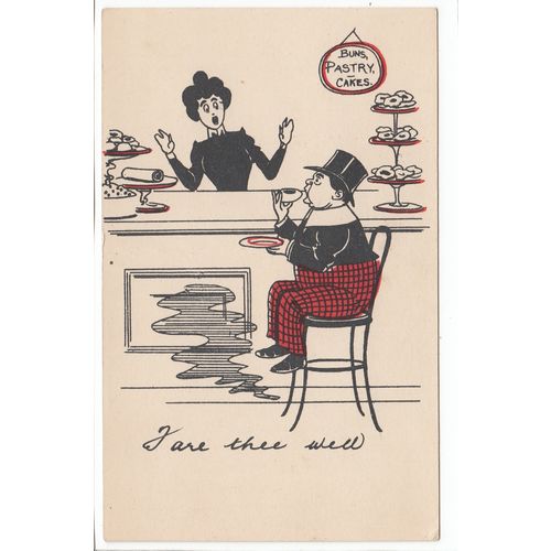 Cake Shop Early Comic Humour Postcard OC4
