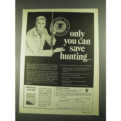 1972 NRA National Rifle Association Ad