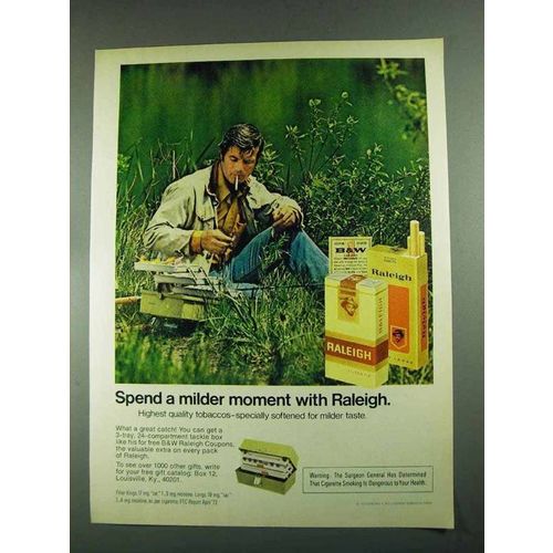 1972 Raleigh Cigarettes Ad - a Milder Moment