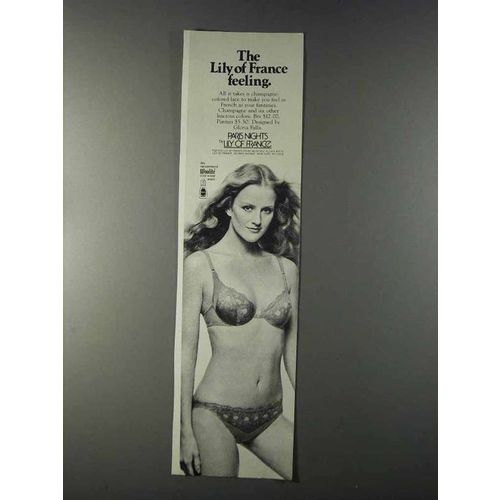 1980 Lily of France Paris Nights Bra and Panties Ad