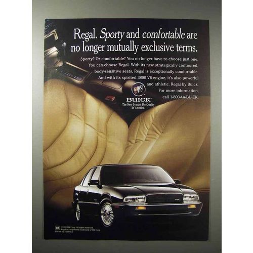1995 Buick Regal Car Ad - Sporty and Comfortable