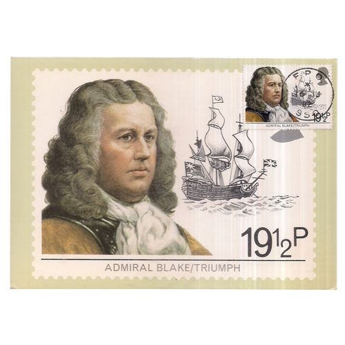 MARITIME HERITAGE 191/2p issued 1982 by Post office postcard stamps with frank =