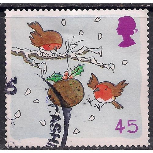 GB 2001 QE2 45p Christmas used stamps SG 2241 ( E1137 )