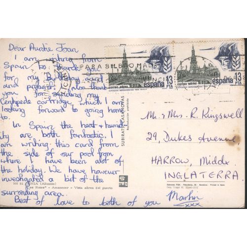 Spain Postcard - Denia - Alicante
