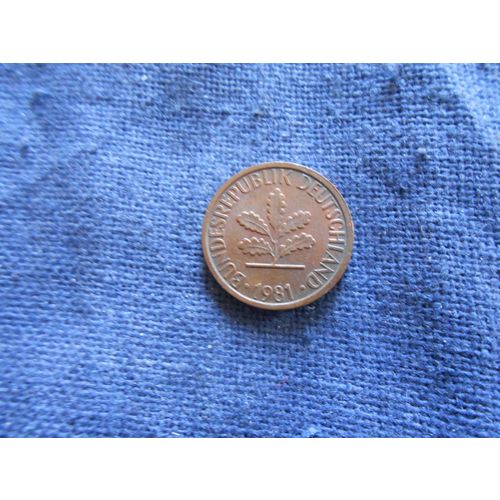 1981 (F) GERMANY 1 PFENNIG COIN.