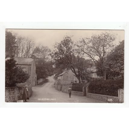 Street Scene in Slaidburn Postcard RP Lancashire A