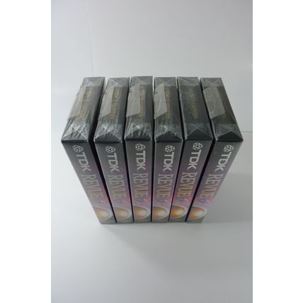 6 TDK Revue Premium T-120 VHS Recording Tapes. Lot of 6 tapes