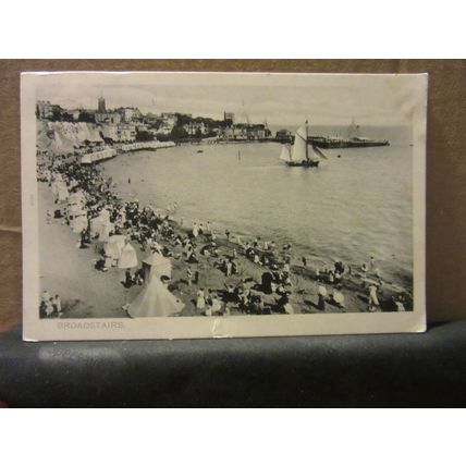 BROADSTAIRS, KENT used antique postcard 1915? pm =