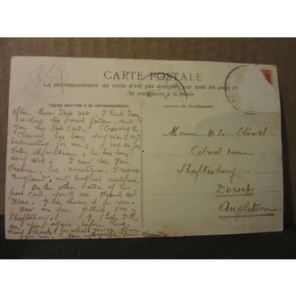 FRENCH MILITARY AT NANTES, FRANCE used antique postcard c. 1905 =
