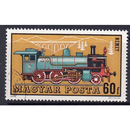 HUNGARY 1972 RAILWAY STEAM LOCOMOTIVE TRAINS 60fi USED SG2648