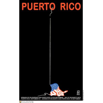 Political OSPAAAL POSTER.Puerto Rico Independentist.am57.Revolution History art