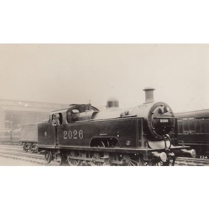 LMS Class 0-6-9T No 2026 Train at Carlisle Station Old Real Photo Postcard