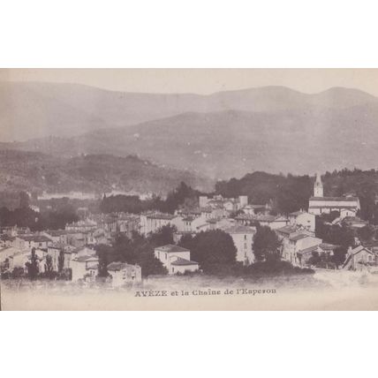 Aveze Aerial Birds Eye Languedoc Roussillon French France Vintage Postcard